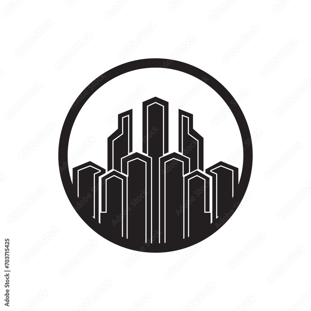 Modern City Skyline. city ​​silhouette. vector illustration in flat design