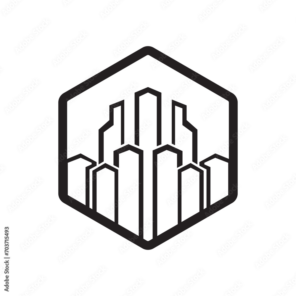 Modern City Skyline. city silhouette. vector illustration in flat design Modern City Skyline. city silhouette. vector illustration in flat design