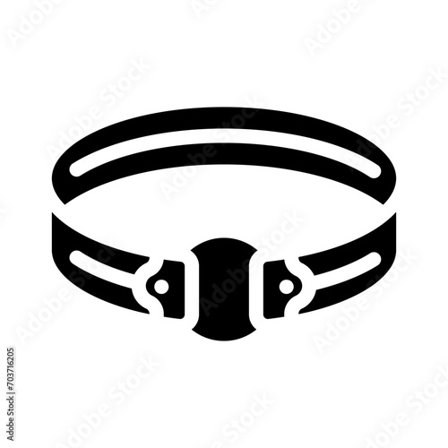 choker jewelry glyph icon vector. choker jewelry sign. isolated symbol illustration