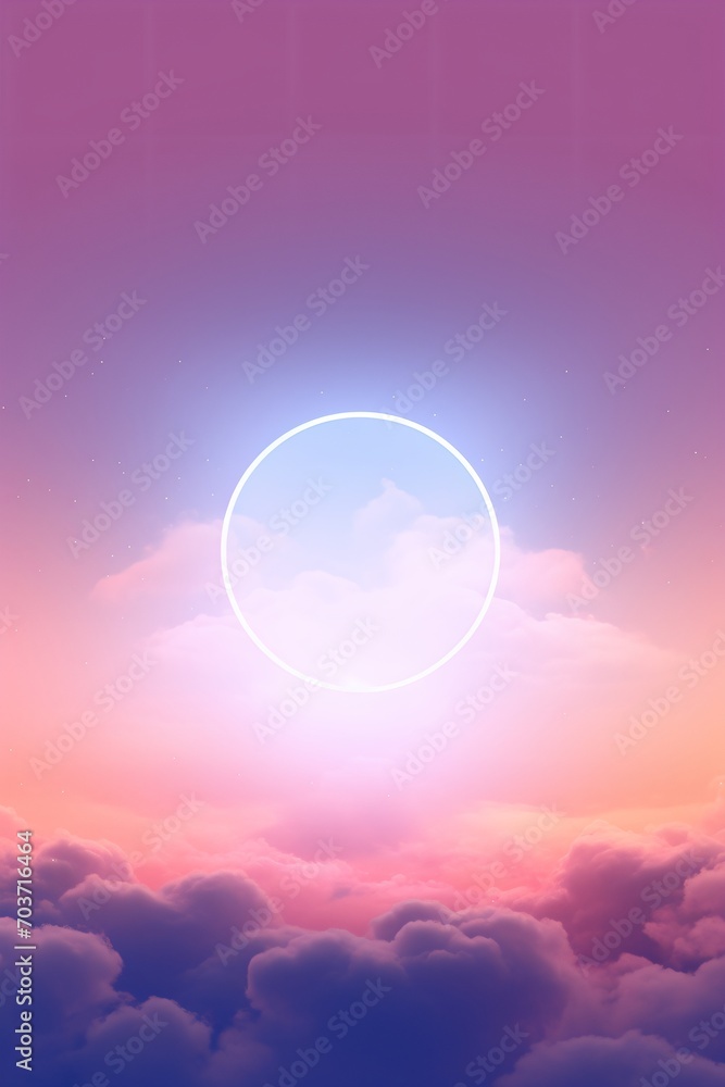 Dreamy Sunset Over Pink Clouds