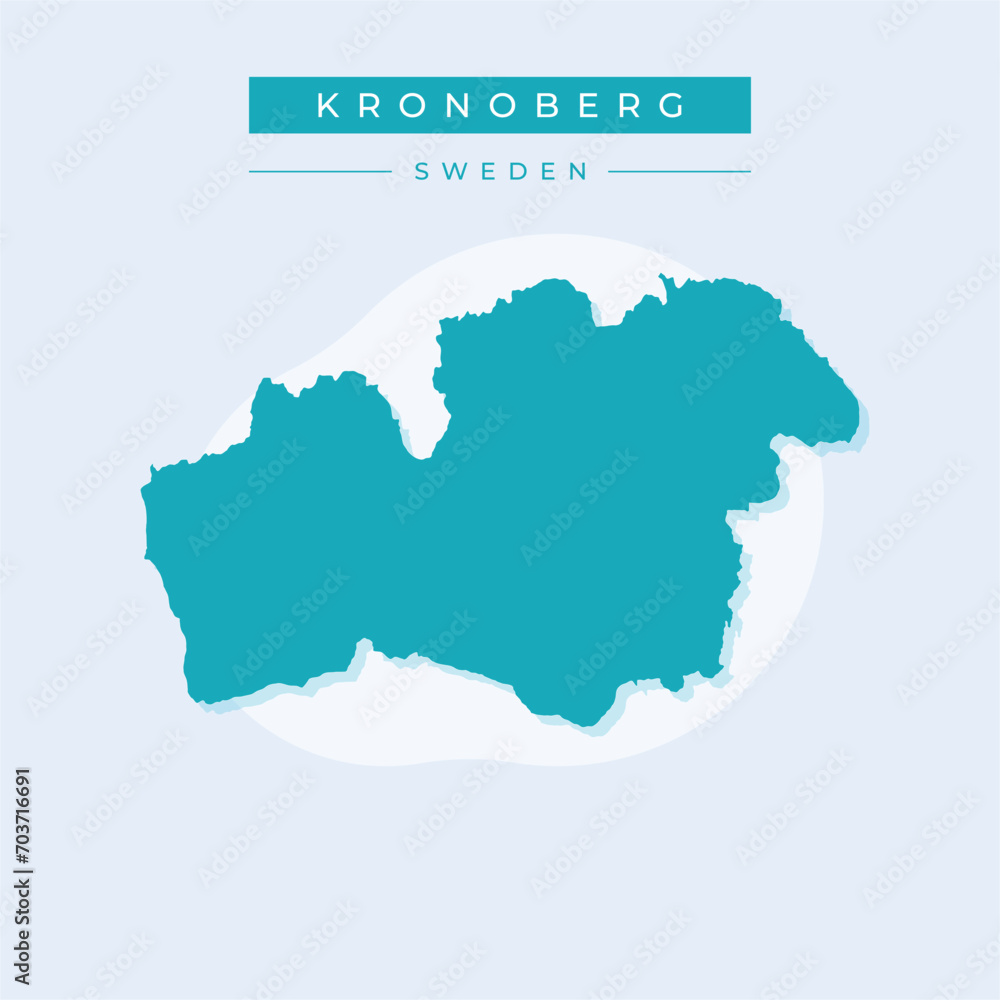 Vector illustration vector of Kronoberg map Sweden