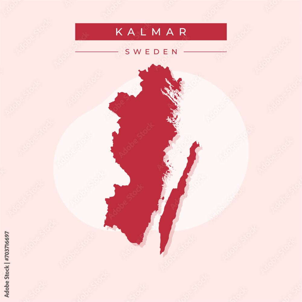 Vector illustration vector of Kalmar map Sweden