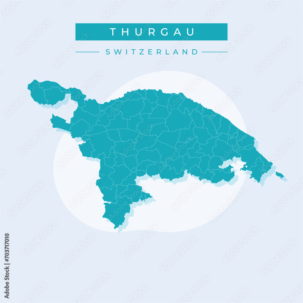 Vector illustration vector of Thurgau map Switzerland Vector illustration vector of Thurgau map Switzerland