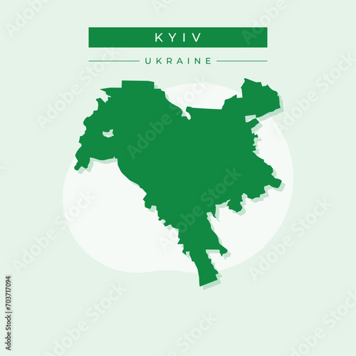 Vector illustration vector of Kyiv map Ukraine