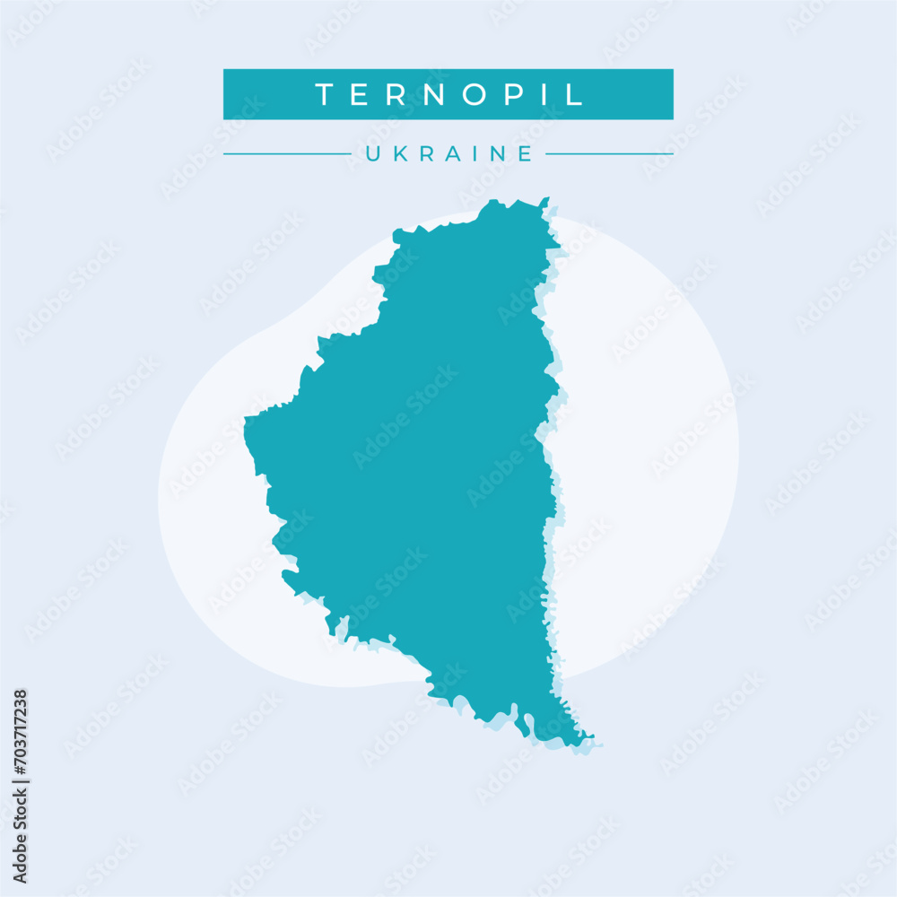 Vector illustration vector of Ternopil map Ukraine