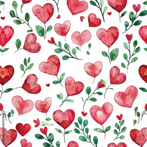 seamless pattern with red hearts valentines day consept love themed