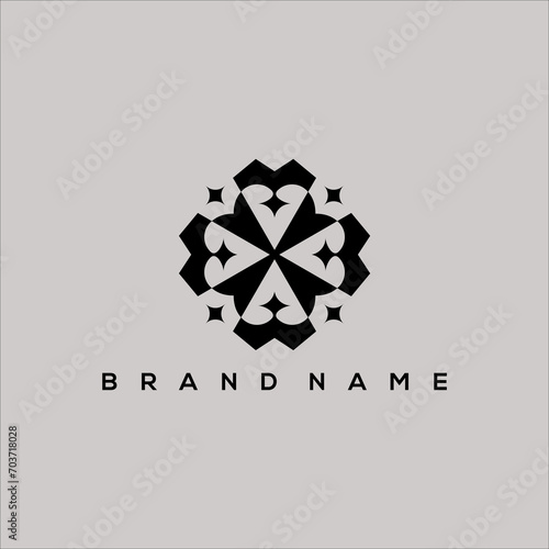 dental ornament logo design vector