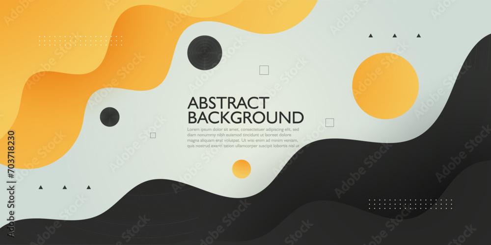 Modern black and orange geometric business banner design. Creative banner design with wave shapes and lines for template. Simple horizontal banner. Eps10 vector Modern black and orange geometric business banner design. Creative banner design with wave shapes and lines for template. Simple horizontal banner. Eps10 vector