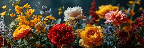 Banner Lush Bouquet On Yellow Background, Banner Image For Website, Background, Desktop Wallpaper © Pic Hub