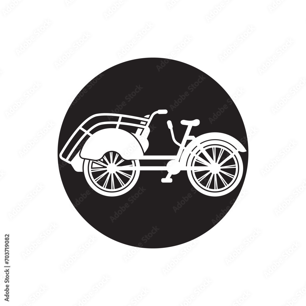 Rickshaw symbol logo icon, vector illustration template design Rickshaw symbol logo icon, vector illustration template design