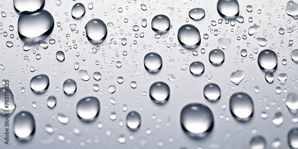 Rain drop on white background, a close up of water droplets on a white surface , Water Drops on a Window,  depicts rain droplets on glass..for nature, weather, and environmental designs.