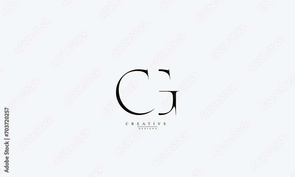 Alphabet letters Initials Monogram logo CG GC C G Alphabet letters Initials Monogram logo CG GC C G