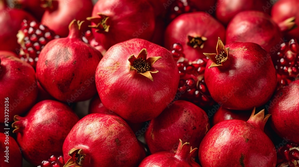 Seamless and tileable texture pattern of fresh pomegranate fruits Seamless and tileable texture pattern of fresh pomegranate fruits