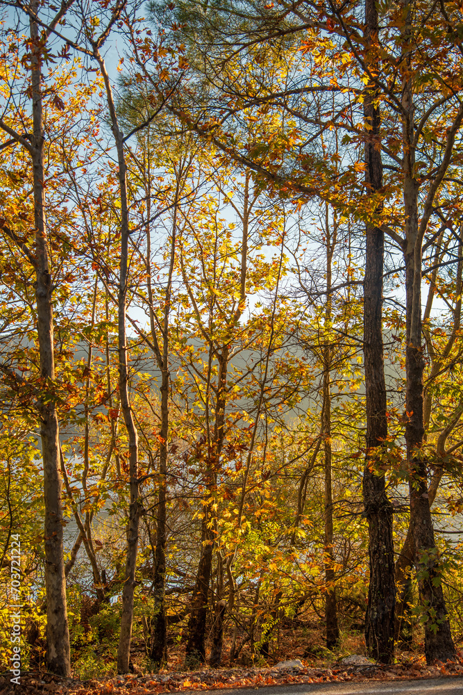 Sunrise view of Kovada lake in Egirdir Isparta in autumn