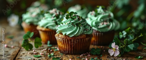 Delicious Cupcakes Clover Sprinkles St Patrick  HD  Background Wallpaper  Desktop Wallpaper