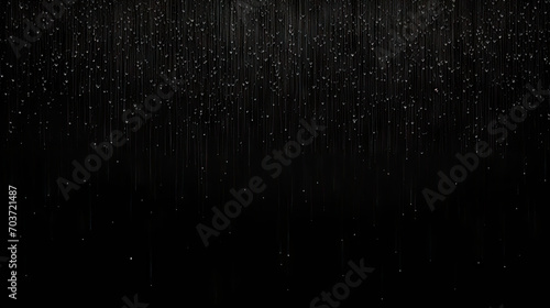 Falling rain down On Black Background. rainy on blac photo