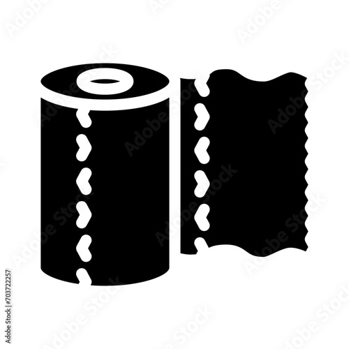 hygiene roll paper towel glyph icon vector. hygiene roll paper towel sign. isolated symbol illustration