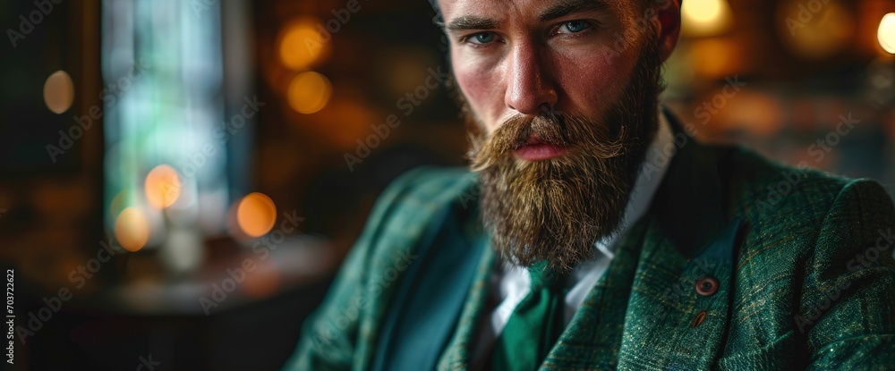 Fat Man Beard St Patricks Suit, HD, Background Wallpaper, Desktop Wallpaper