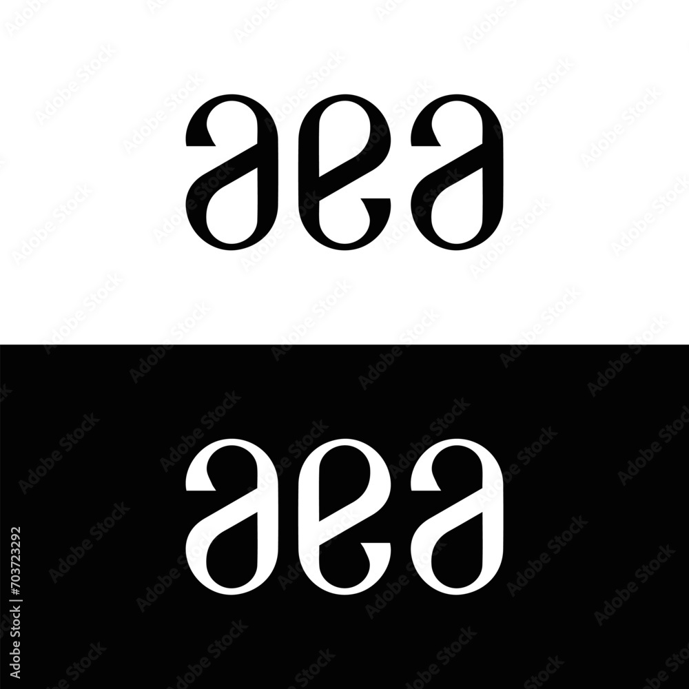 AEA logo. AEA set , A E A design. White AEA letter. AEA, A E A letter ...