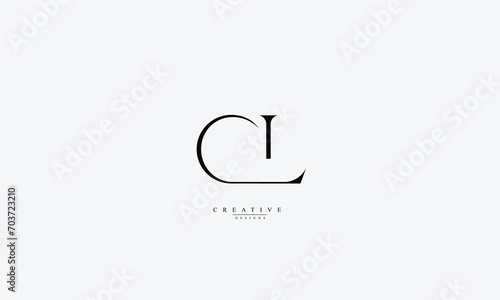 Alphabet letters Initials Monogram logo CL LC C L
