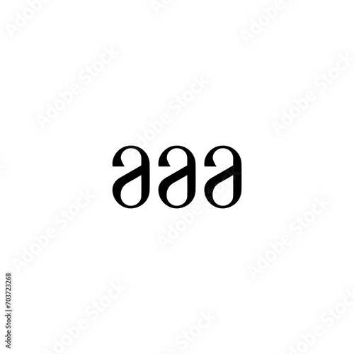 AAA logo. AAA set , A A A design. White AAA letter. AAA, A A A letter logo design. Initial letter AAA letter logo set, linked circle uppercase monogram logo. A A A letter logo vector design. 