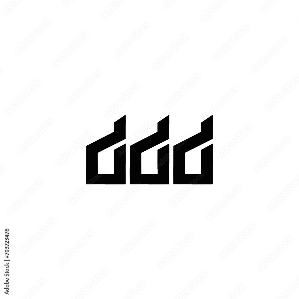 DDD logo. DDD set , D D D design. White DDD letter. DDD, D D D letter logo design. Initial letter DDD letter logo set, linked circle uppercase monogram logo. D D D letter logo vector design.	
