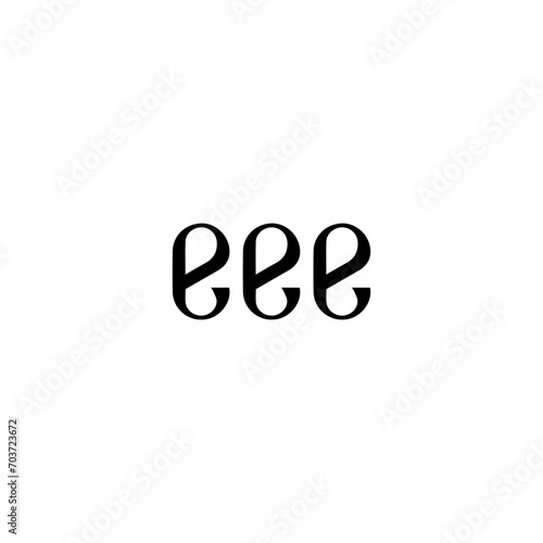 EEE logo. EEE set , E E E design. White EEE letter. EEE, E E E letter logo design. Initial letter EEE letter logo set, linked circle uppercase monogram logo. E E E letter logo vector design. 
