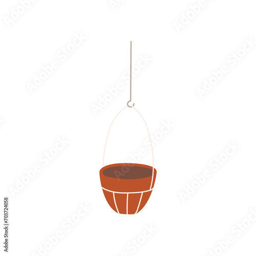 vector potted plant in brown color plant © JE