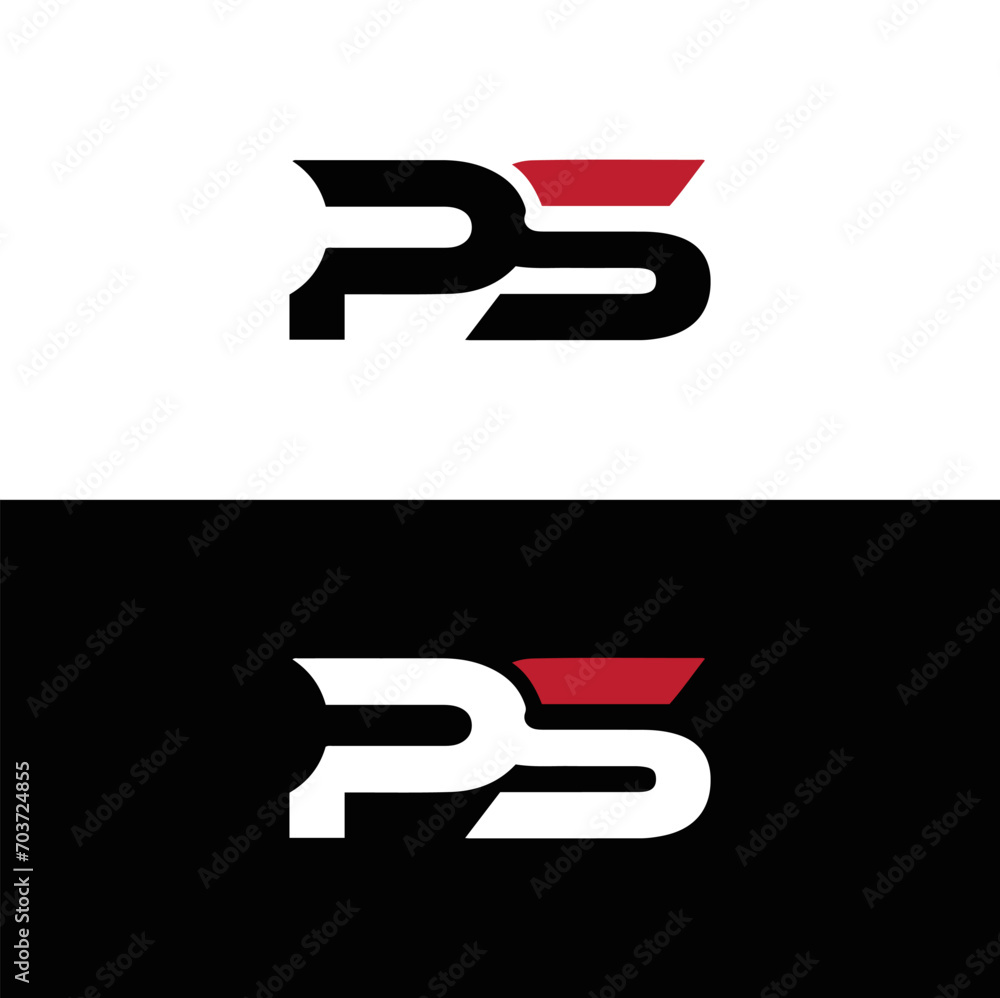 PS set ,PS logo. P S design. White PS letter. PS, P S letter logo design. Initial letter PS letter logo set, linked circle uppercase monogram logo. P S letter logo vector design.	
