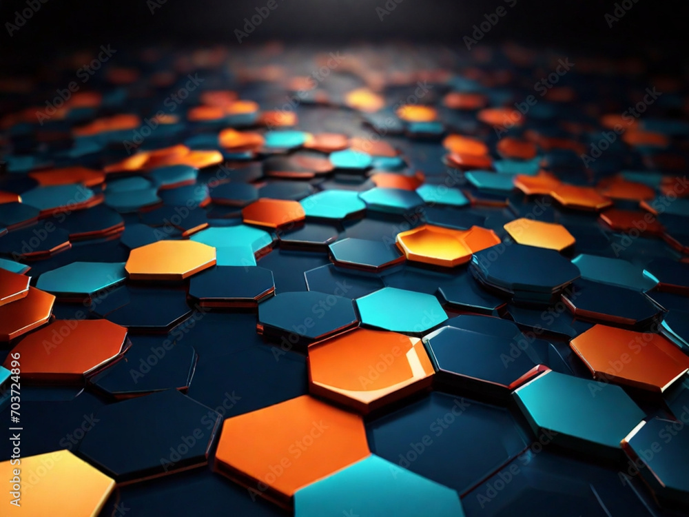 Obraz premium abstract background with hexagons