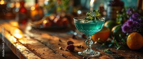 Glass Filled Emerald Green Spirit Cocktail, HD, Background Wallpaper, Desktop Wallpaper