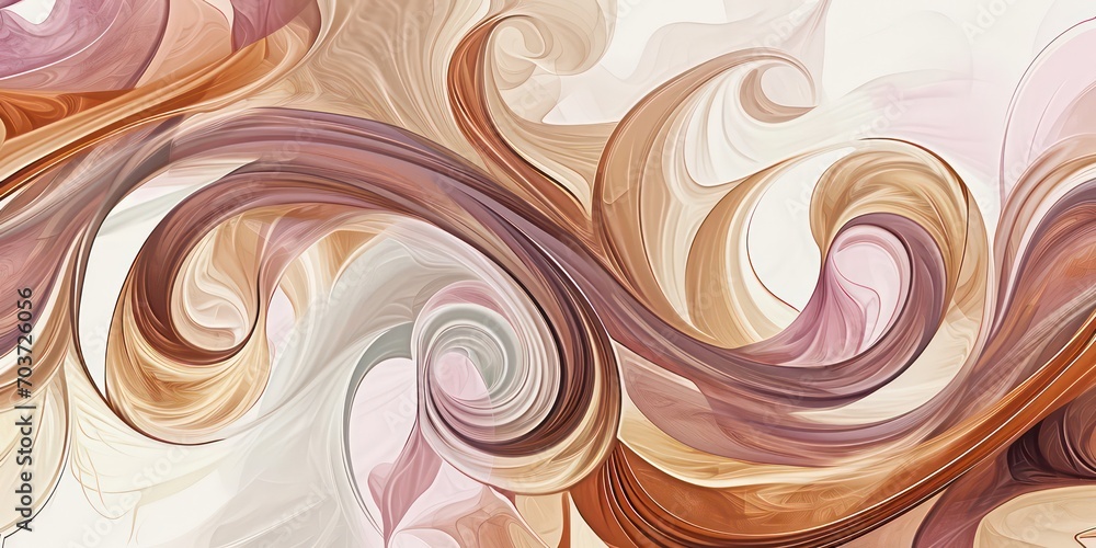 Elegant Curvy Swirl Waves Header with Brown, Light Gray, and Pastel Background Design Elegant Curvy Swirl Waves Header with Brown, Light Gray, and Pastel Background Design