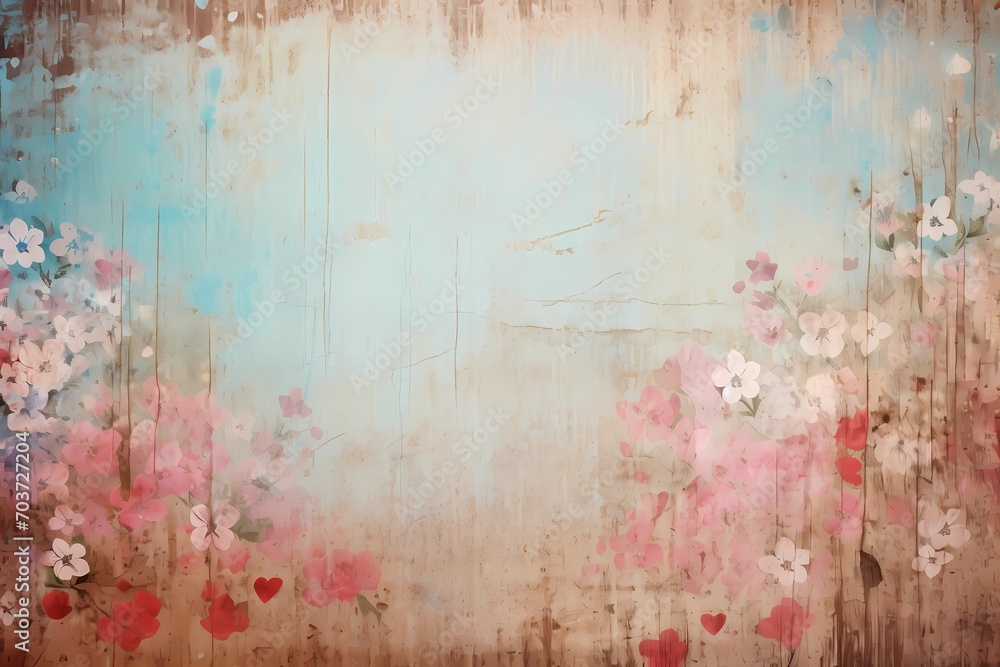 Rustic Elegance: Shabby Chic Wooden Feel in Vibrant Romantic Paper Texture