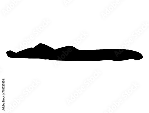 Sea Lamprey silhouette vector art white background