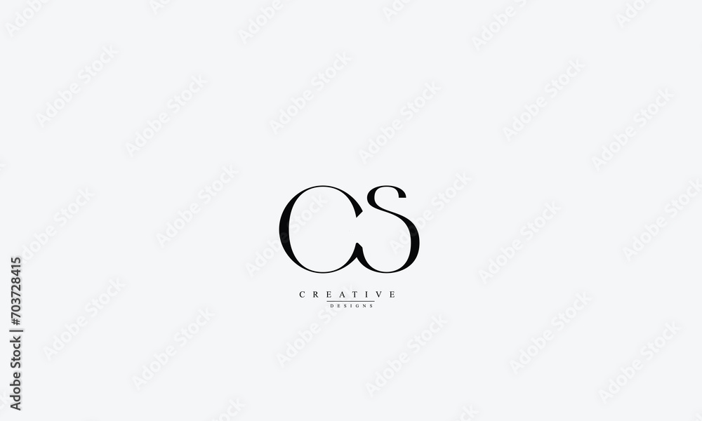 Alphabet letters Initials Monogram logo CS SC C S Alphabet letters Initials Monogram logo CS SC C S