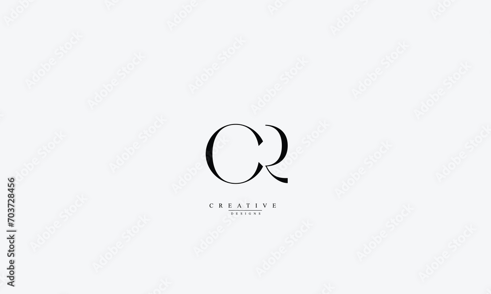 Alphabet letters Initials Monogram logo CR RC C R Alphabet letters Initials Monogram logo CR RC C R