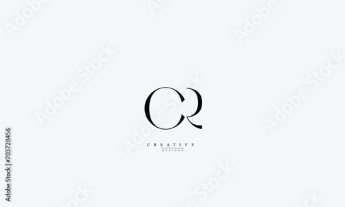 Alphabet letters Initials Monogram logo CR RC C R
