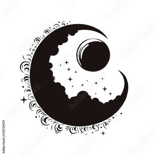 Moon svg, moon png, summer clipart, clipart, moon illustration, palm, tree, beach, tropical, vector, summer, illustration, island, silhouette, sea, sun, nature, travel, ocean, sunset, design, sky, lan