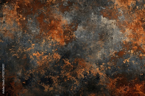 Grunge Background Texture in the Style Rust Orange and Dark Grey - Amazing Grunge Wallpaper created with Generative AI Technology