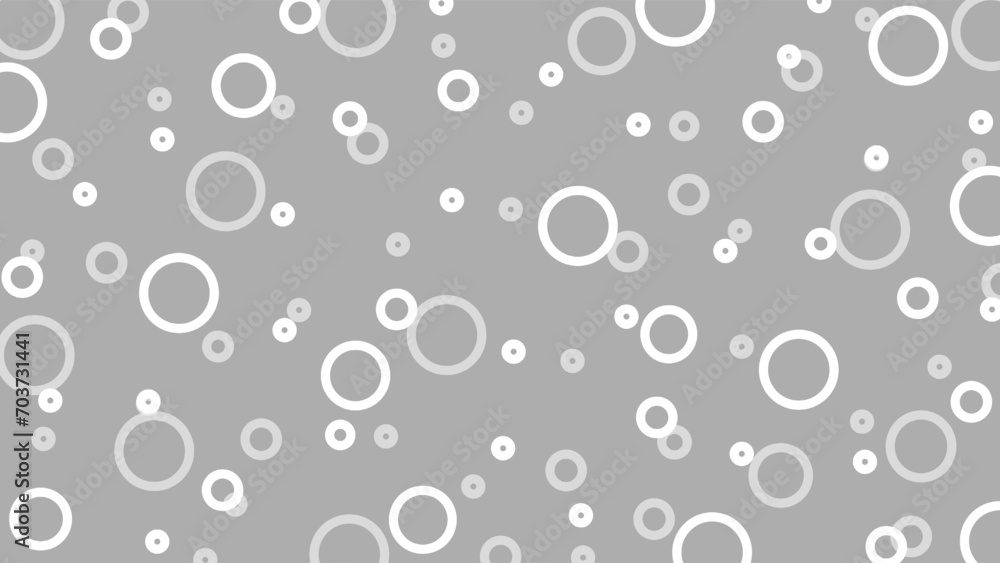 Grey seamless pattern with white circles
