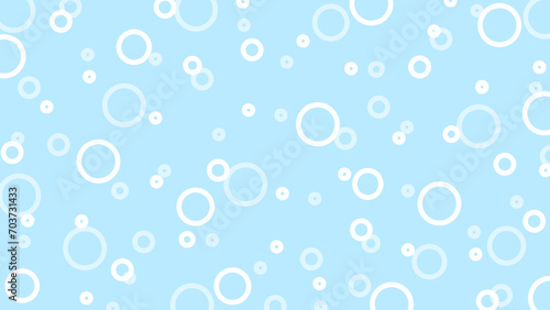 Blue seamless pattern with white circles