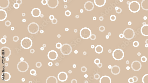 Beige seamless pattern with white circles