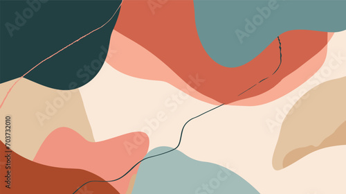 Pastel color shapes abstraction vector background for banner, poster, promo, web, wallpaper decoration