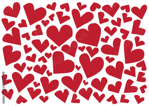 heart red pattern design on white background illustration vector

