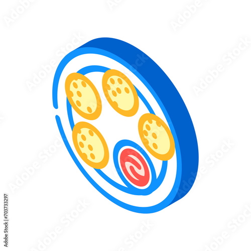 arancini balls italian cuisine isometric icon vector. arancini balls italian cuisine sign. isolated symbol illustration
