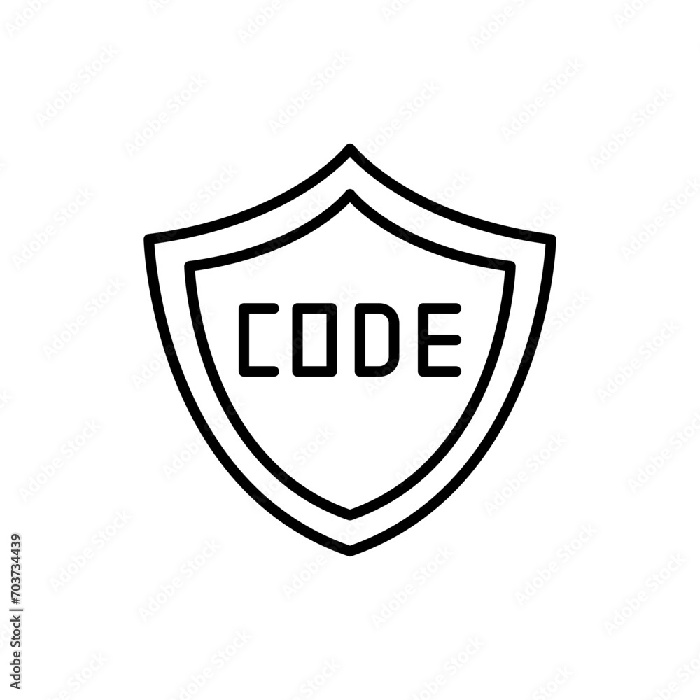 Security code outline icons, minimalist vector illustration ,simple transparent graphic element .Isolated on white background Security code outline icons, minimalist vector illustration ,simple transparent graphic element .Isolated on white background