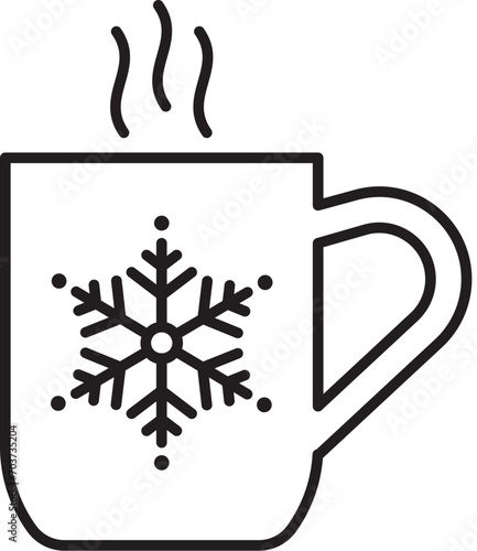 Coffee line icon. Simple outline style. Drink, glass, tea, water, chocolate, coffe cup, kitchen, restaurant concept.