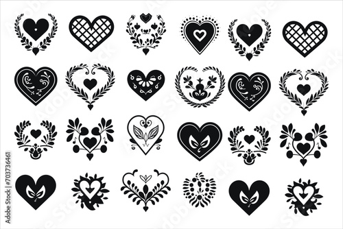 love Heart Symbol Ions Set, heart vector for valentine's day, valentine's day hearts candy, valentine hearts clip art, Heart Vector for t-shirt design.