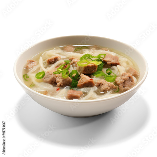 Batchoy ilonggo simple filipino food isolate on transparency background png 
