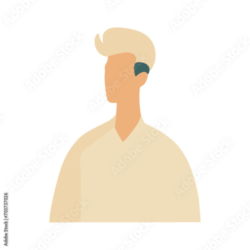 illustration of a man with white hair